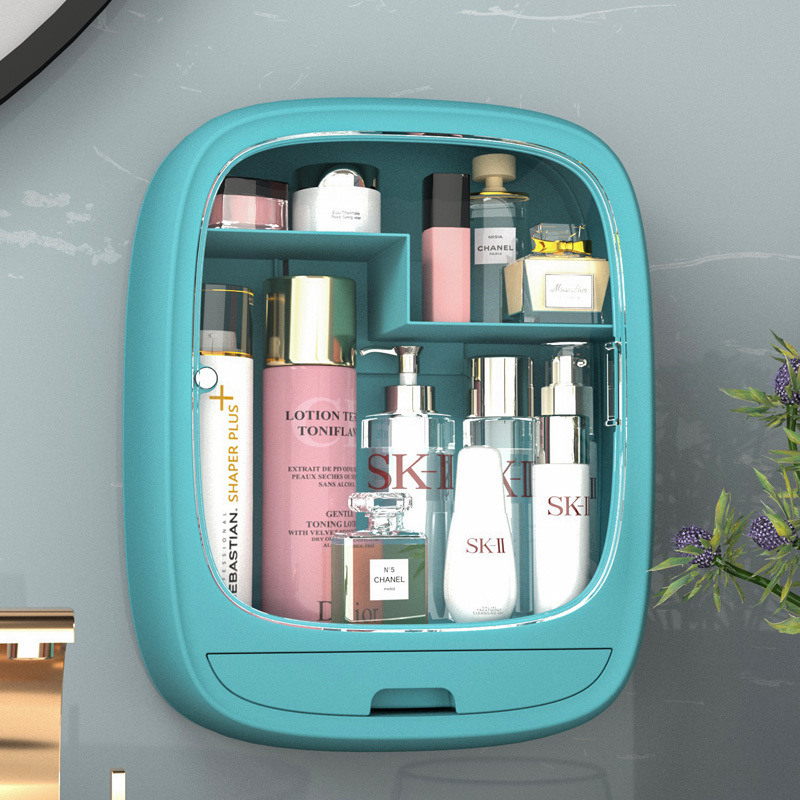 Internet Celebrity Cosmetics Storage Box Wall-Mounted Storage Rack Wall Bathroom Toilet Punch-Free Skincare Shelves