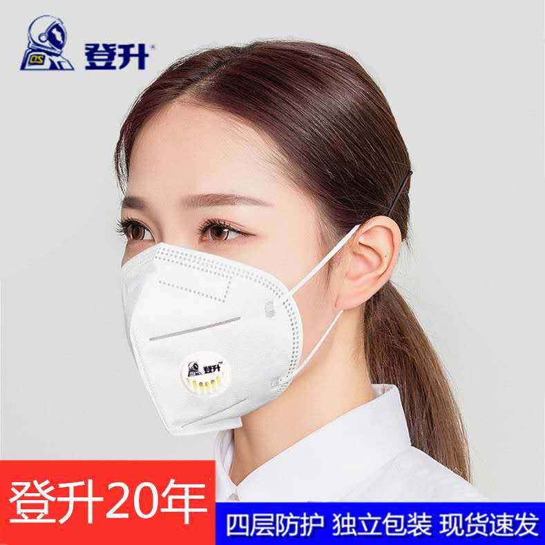 登升呼吸阀口罩折叠kn95防尘防雾霾透气防护口罩