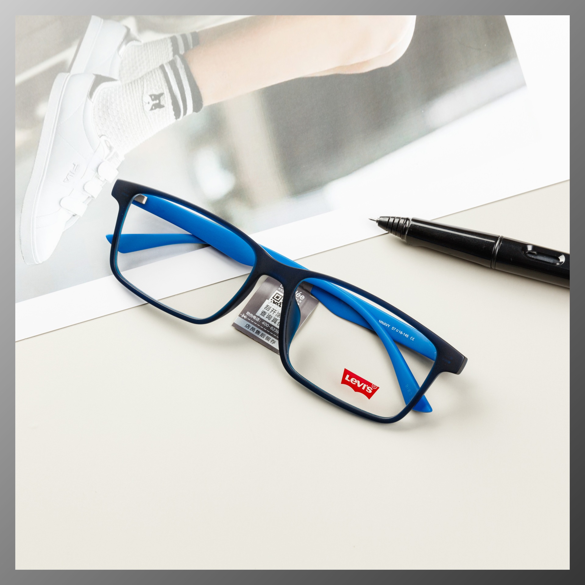 levis李维斯眼镜框黑框近视超轻复古潮框男女镜架ls03078