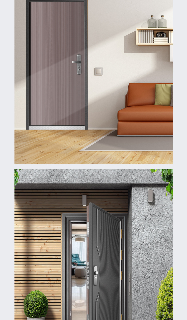 伊诺防盗门 家用甲级安全门 平板入户门进户门单门子母门定制yn06