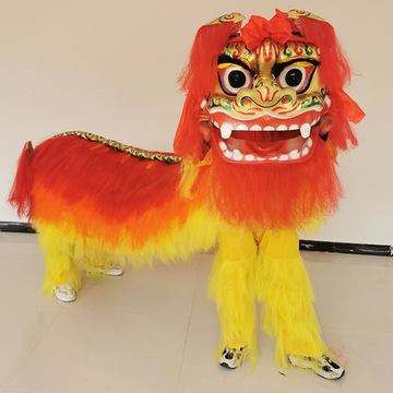 舞狮道具北狮整套成人双人款舞龙服装南狮狮头醒狮衣服秧歌龙狮皮
