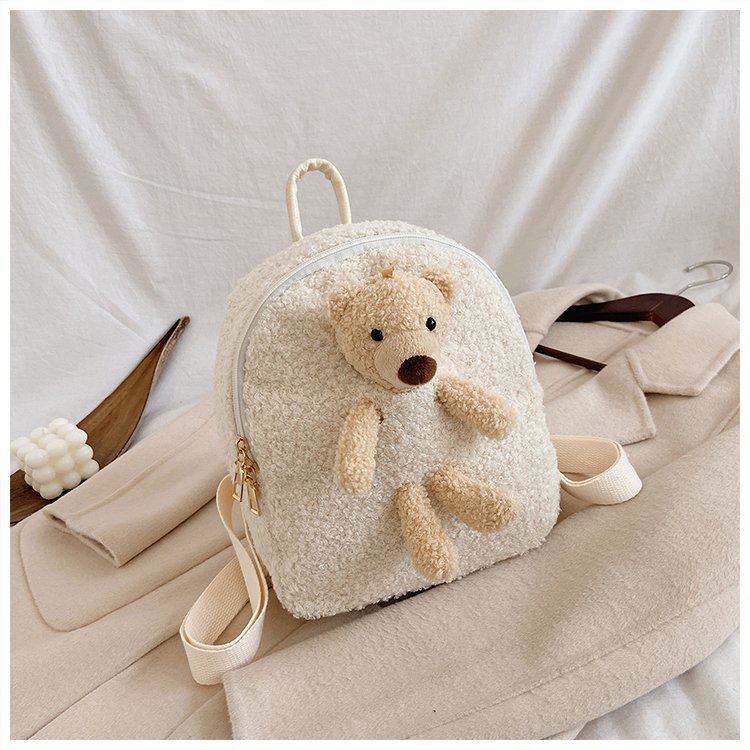 小熊毛绒玩偶包包女2020新款潮可爱学生小包ins休闲百搭女双肩背
