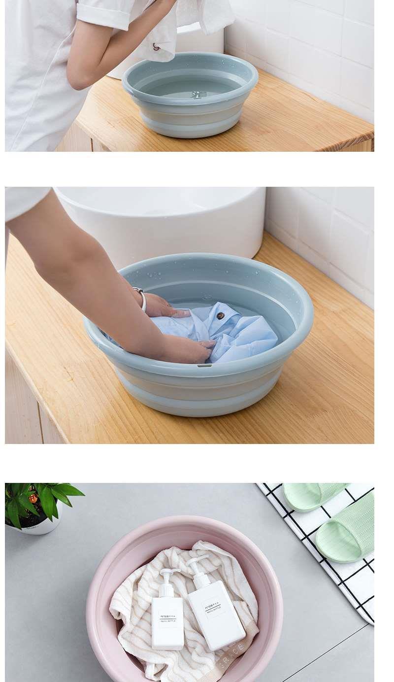 可折叠脸盆便携式旅行洗衣服盆子塑料盆伸缩盆水盆家用折叠洗脸盆