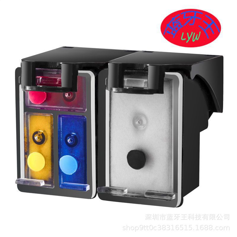 厂家直销连喷墨盒兼容国产惠普803xl黑色803xl彩色墨盒一体打印机