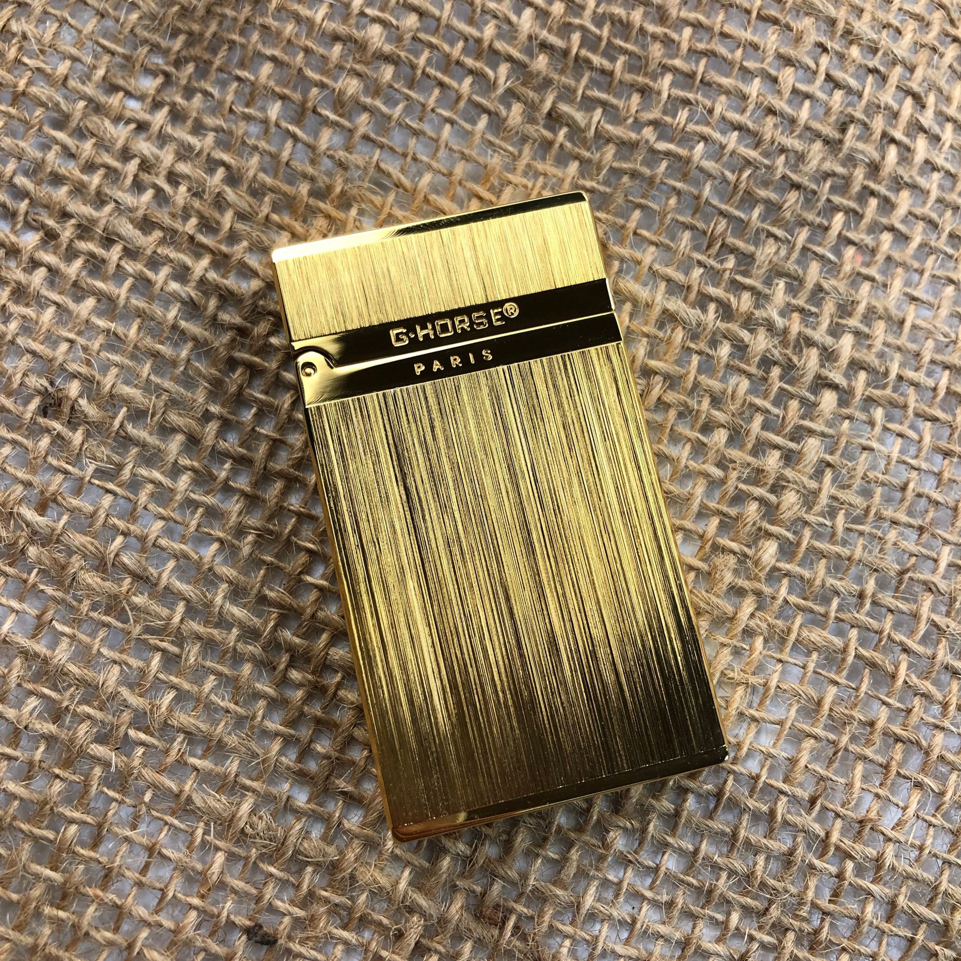 ghorse神骏煤油朗声打火机薄款黄铜防风啷声商务男士个性定制礼盒