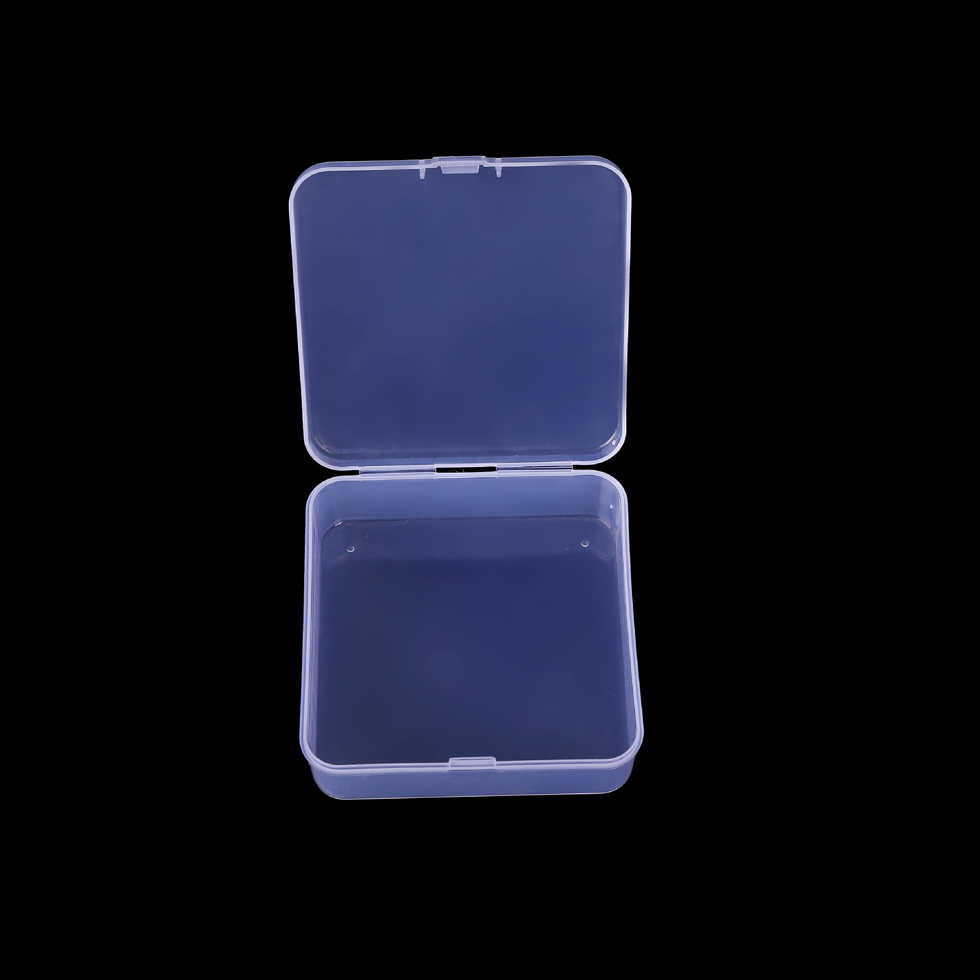 塑料翻盖防尘一体小方盒透明通用包装盒义乌定制pp零件盒鱼钩盒