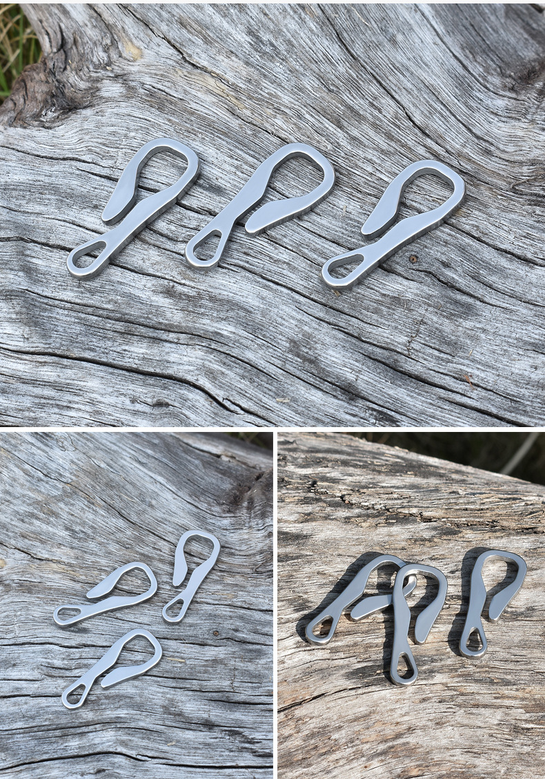 眼镜蛇夹小号送钥匙环不锈钢便携裤袋夹 钥匙扣挂扣