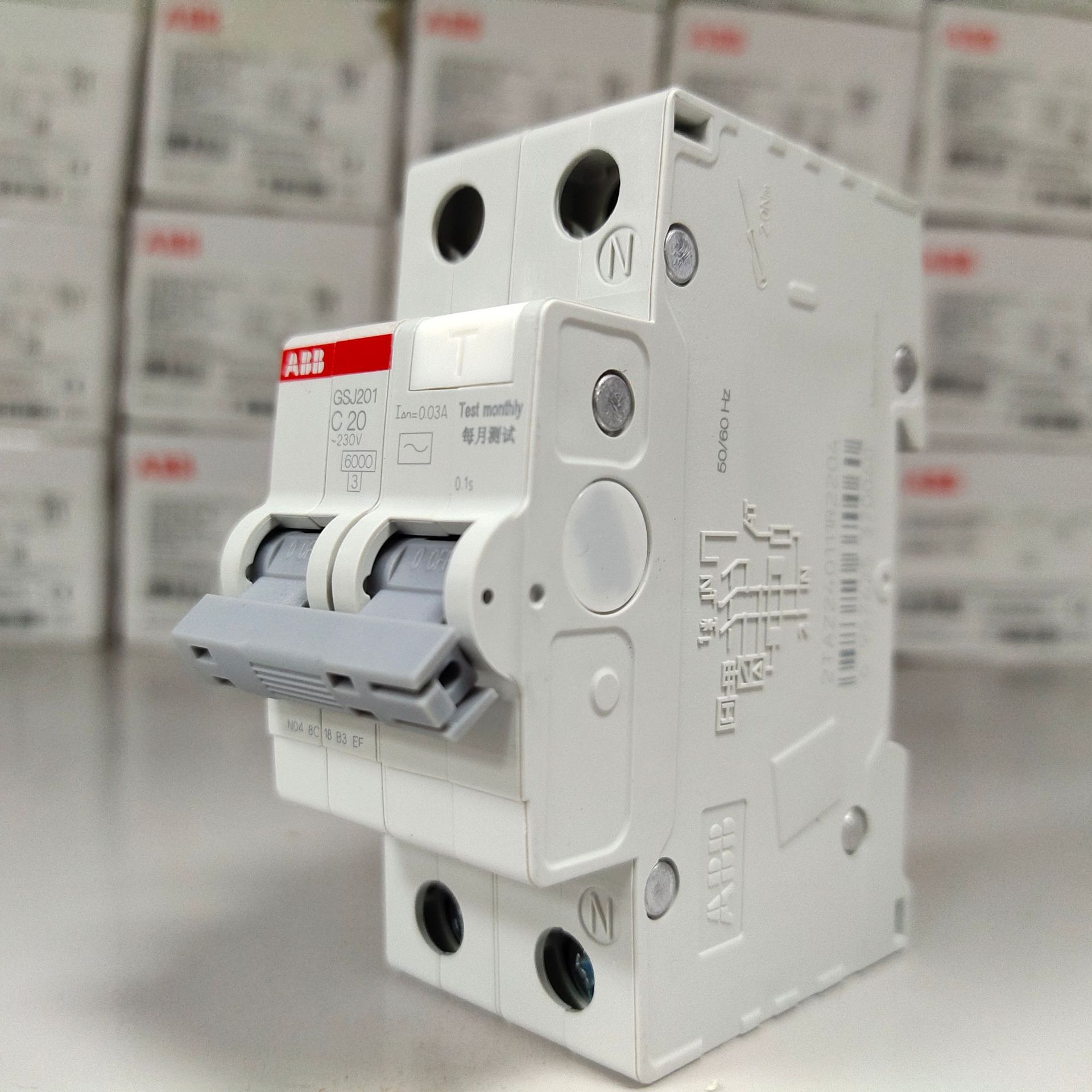 abb 剩余电流动作断路器 gsj201 ac-c40/0.03 2taz240111r2404