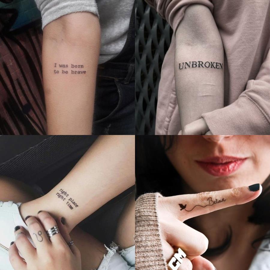 【新款】英文纹身贴防水男潮女持久仿真ins风字母网红个性纹身贴