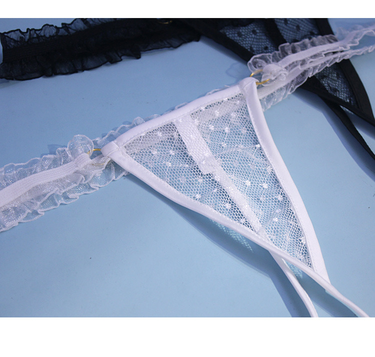 欧美透明丁字裤女士情趣镂空透视内内可仙性感蕾丝网t字型内裤