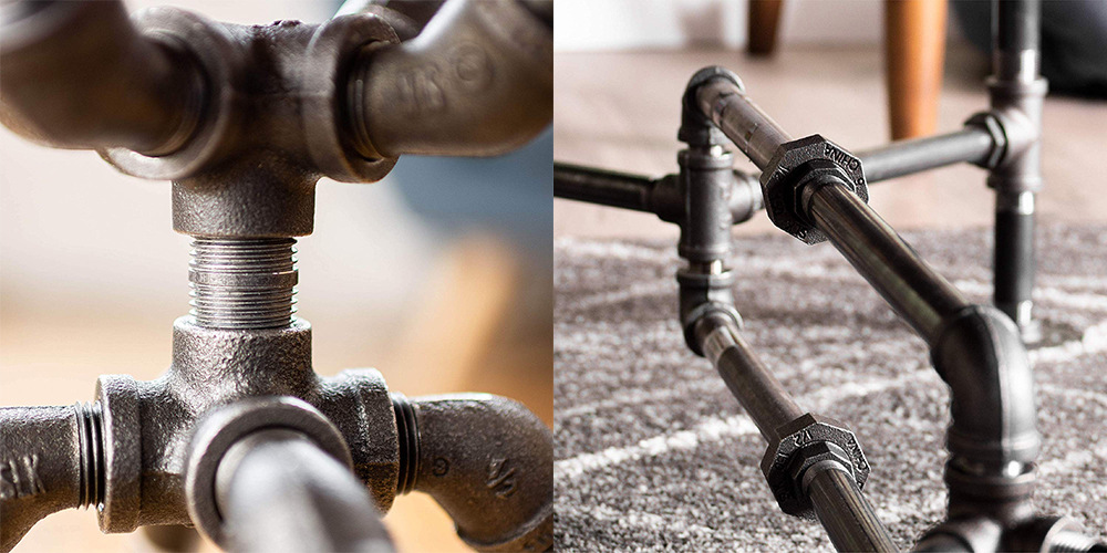 一件大代发镀锌管件 消防水暖连接件 工艺品水管灯架子立体五通