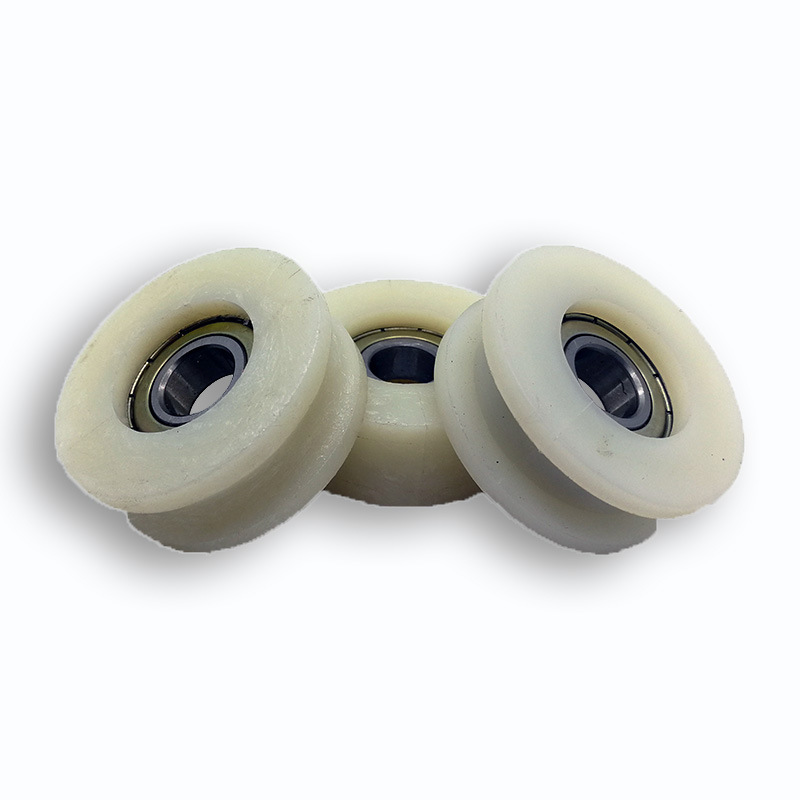 厂家直供6001轴承平面尼龙滑轮注塑机推拉门导向轮塑料移门滑轮