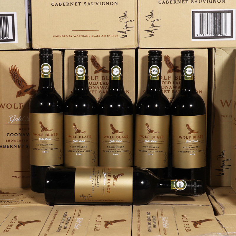 纷赋金标金牌干红葡萄酒 wolf blass澳洲进口红酒 设拉子/赤霞珠
