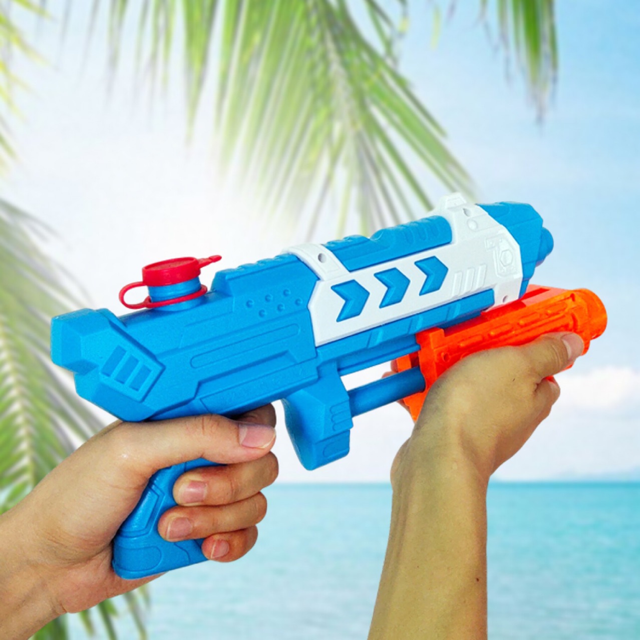 新款抽拉式水枪夏季儿童水枪高压戏水抢戏水跨境货源玩具