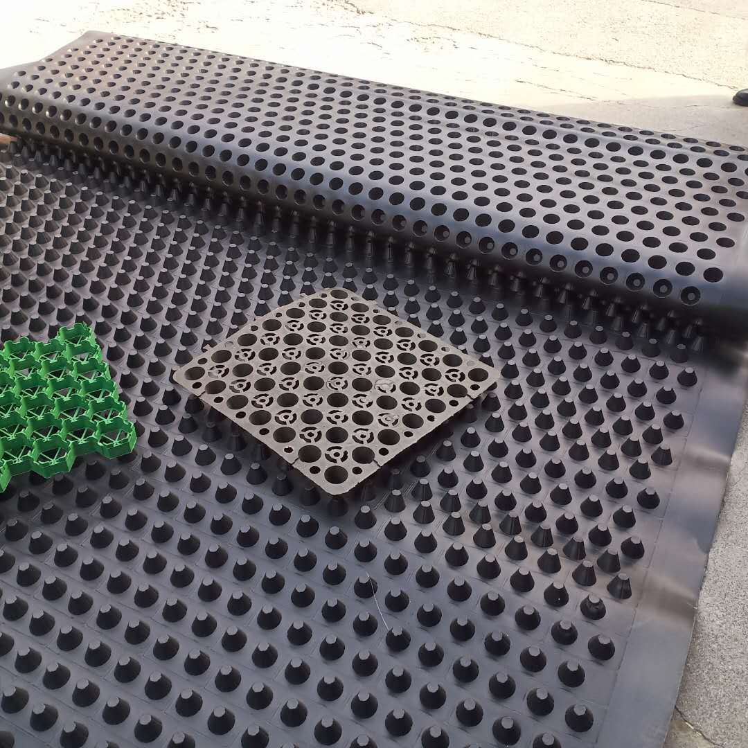 卷材排水板屋顶绿化隔热阻根土工布楼顶花园种菜蓄排水板隔根板