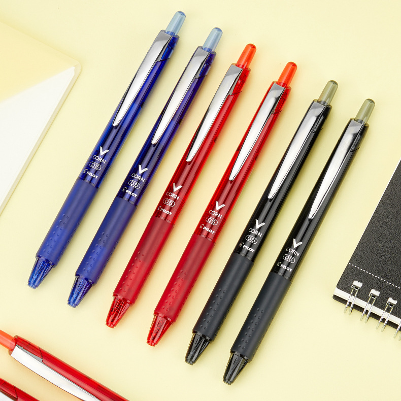 日本pilot百乐lvkn15ef威宝按动直液式走珠笔05mm大容量速干学