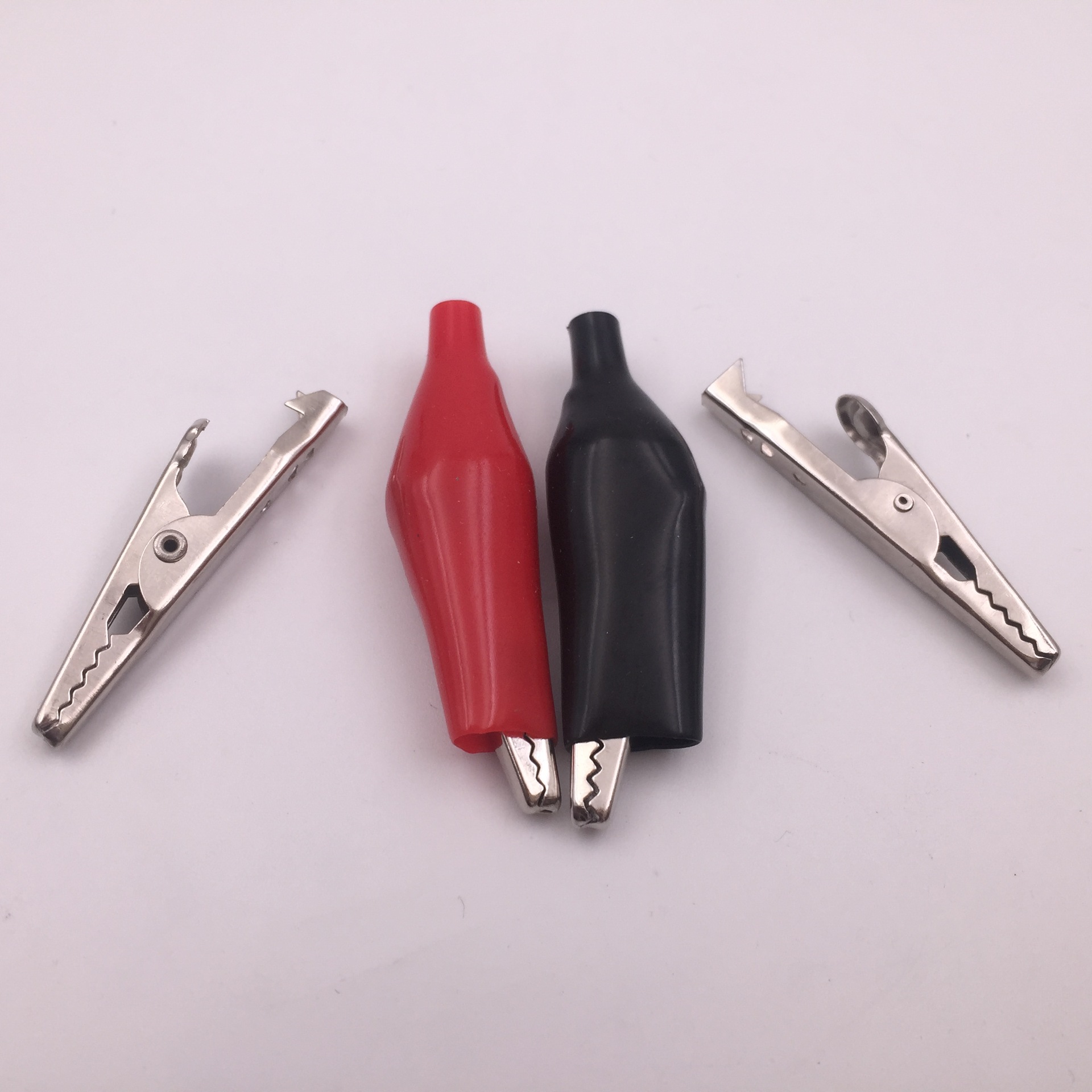 鳄鱼夹子小中大号红黑护套鳄鱼夹子测试夹尖嘴夹电瓶夹电线充电夹