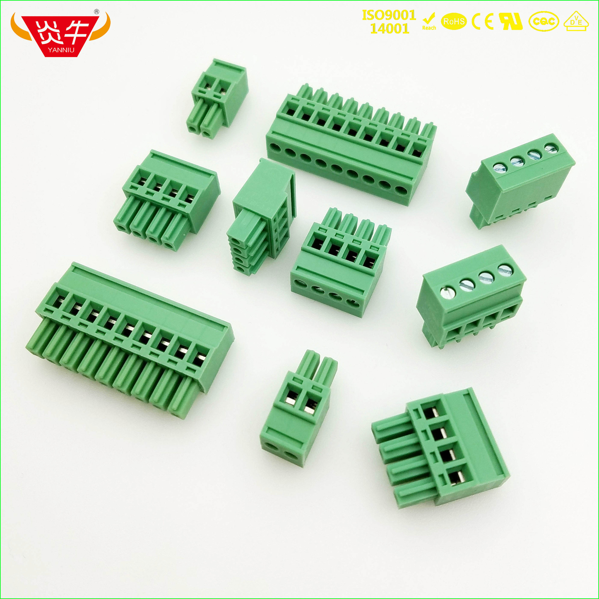 插拔式pcb接线端子15edgkakf2edgka35mmmcvr15st连接器