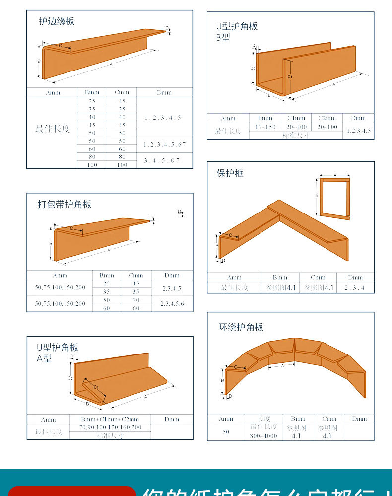 l型纸护角条纸板护角条打包门窗铝业家具纸包边条