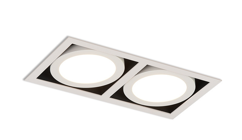 双头筒灯暗装 led 嵌入式斗胆灯格栅单头三头散光无主灯豆胆灯