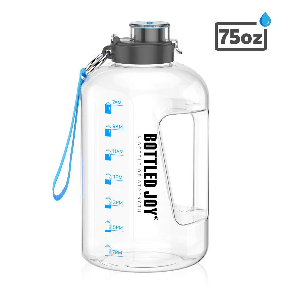 bottled joy吨吨桶大水壶批发2500ml petg 宽口大水壶time marker