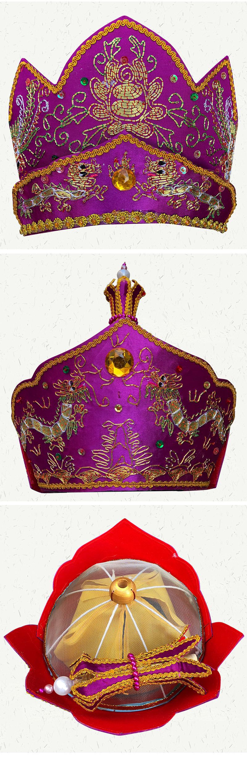 佛教僧服毗罗帽佛堂绣品法师帽全手工刺绣带铁皮桶包装法师毗卢帽