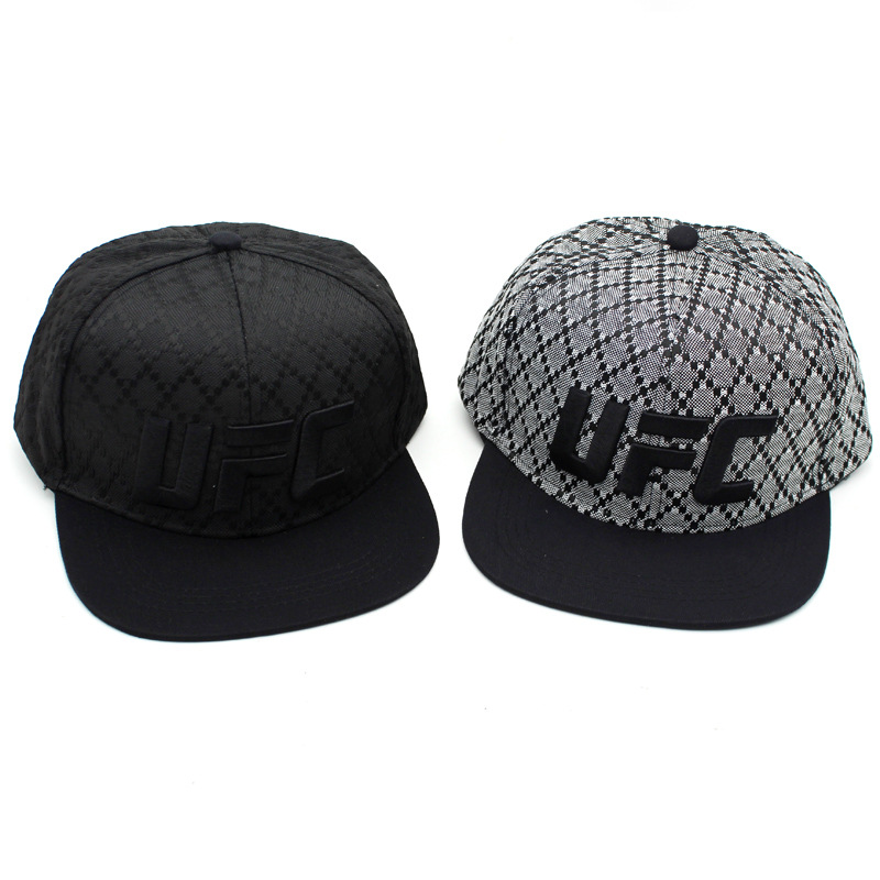 Cross-Border Hot Hat American Ufc Embroidery Hip Hop Hat Men and Women Outdoor Casual Sun-Proof Flat Brim Baseball Cap Wholesale