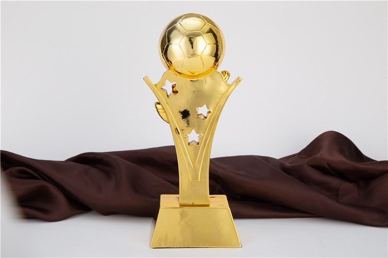 世界杯团队冠亚季奖杯 足球射手前锋球员奖 高端电镀树脂球员印字