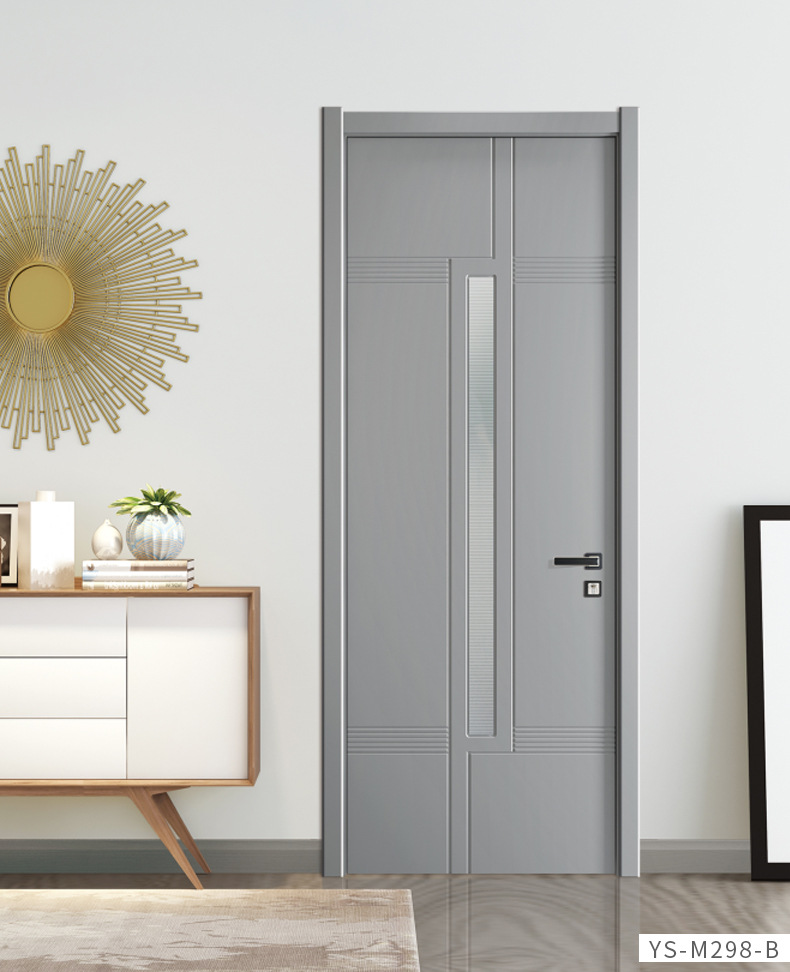 艺善木门时尚平板房间卧室门系列简约隔音实木复合门加工室内门