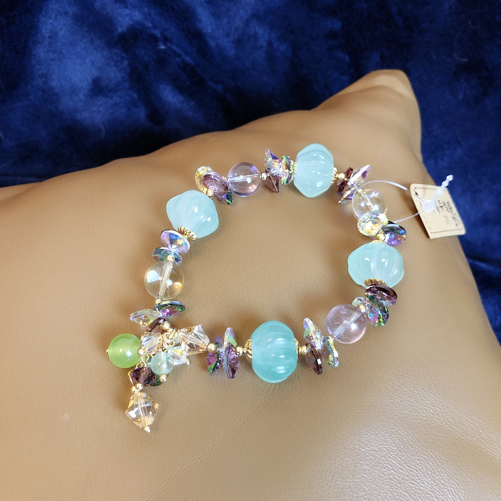 巴山玉南瓜五行水晶手串手链女奥地利水晶网红新款小众水晶批发