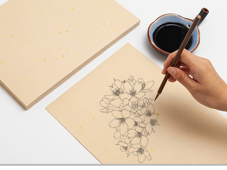 国画日课纸宣纸书法作品纸小楷工笔画底稿绘画加厚空白洒金熟宣纸