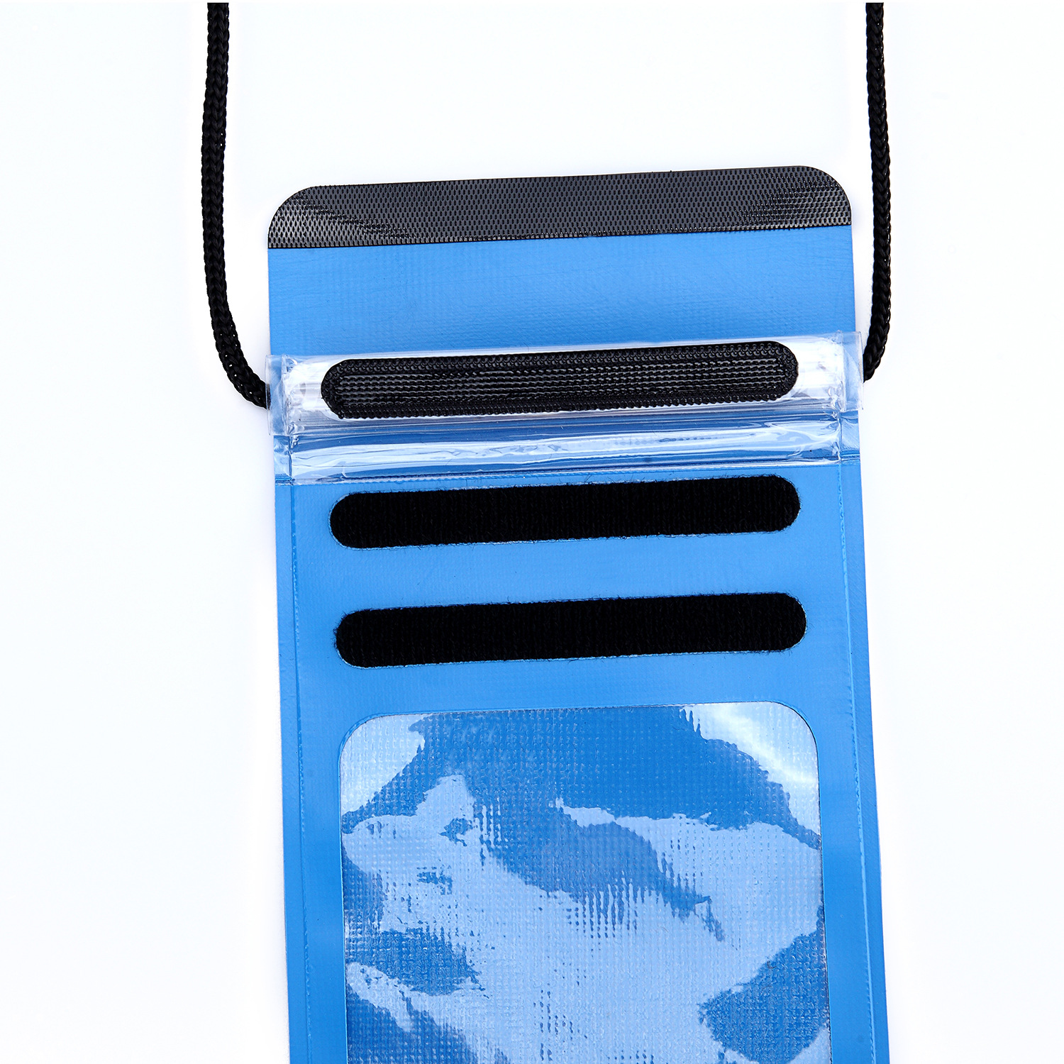 新款三层密封魔术贴手机防水袋 pvc夹网布防水袋 触屏手机防水套