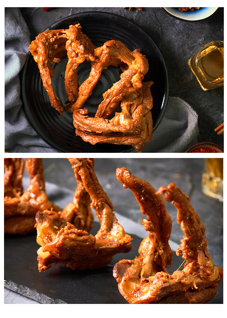 精武鸭锁骨250g武汉特产卤味休闲零食散装肉类食品鸭锁骨一件代发