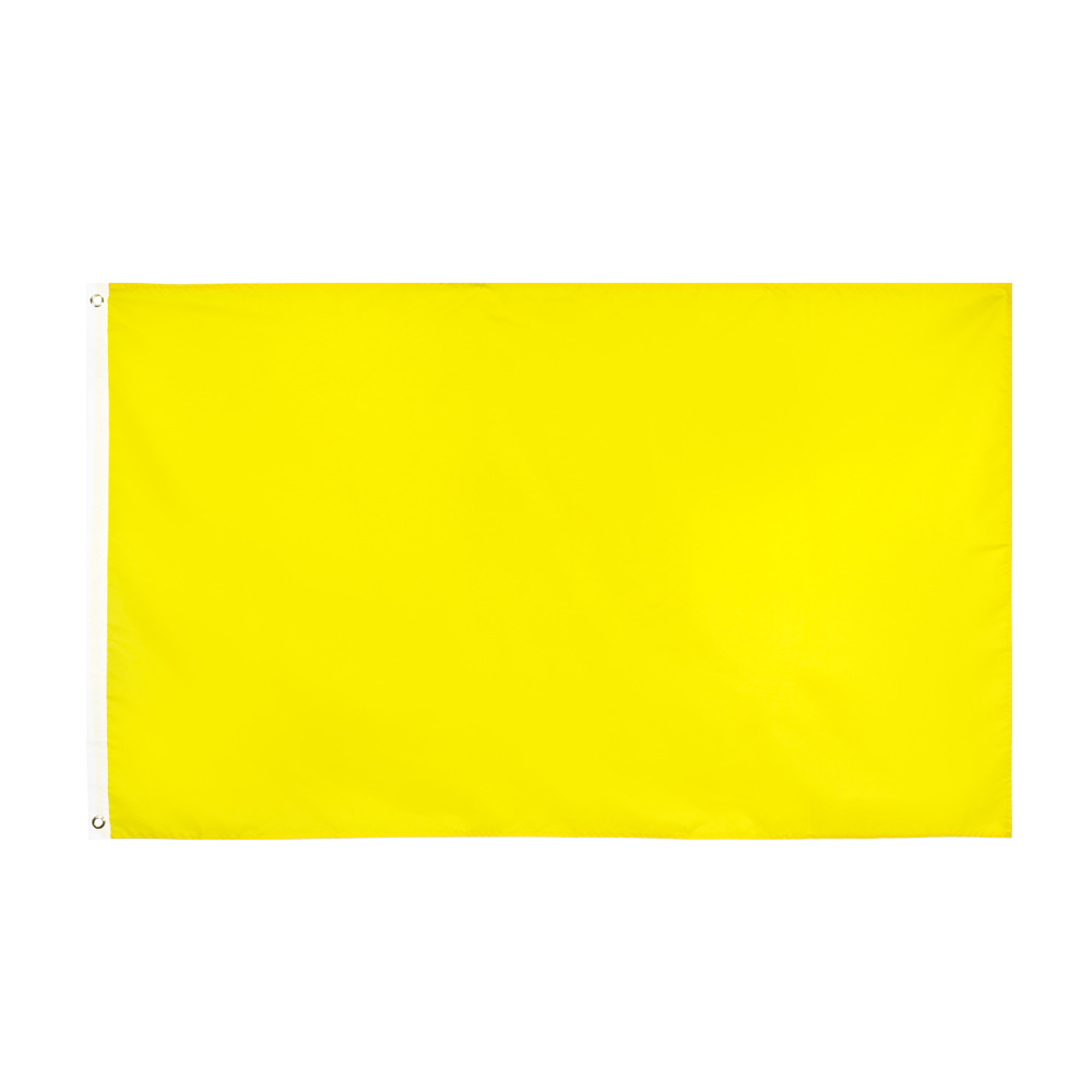 跨境货源 亚马逊 现货批发90*150cm yellow纯色旗帜 黄色旗帜