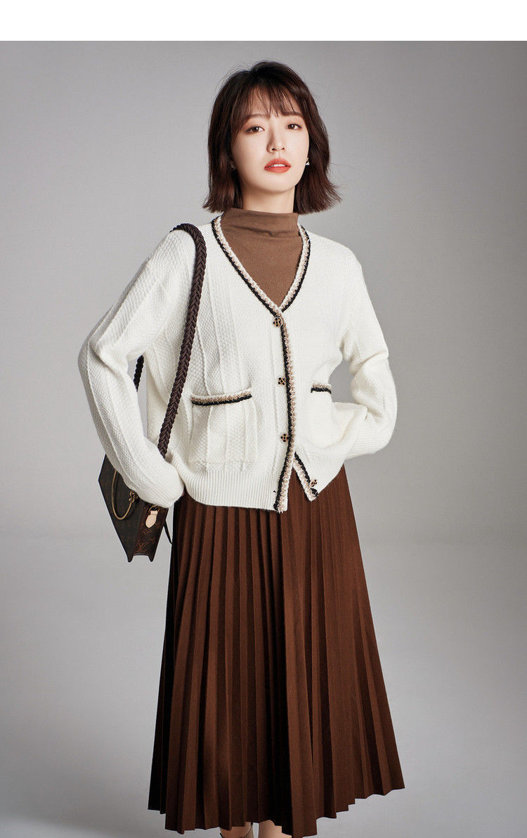 小香风针织开衫外套女潮秋季短款上衣2020新款洋气毛衣