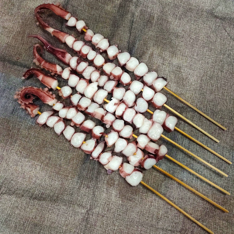 冷冻大章鱼足串鱿鱼串大鱿鱼足串鱿鱼烧烤食材 轰炸大鱿鱼串100串