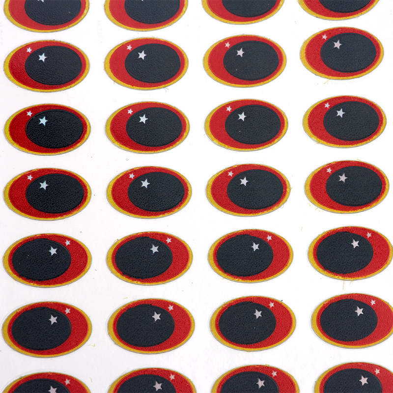 路亚铁板假饵塑料鱼眼睛平贴纸镭射贴左右眼对称仿真鱼眼diy改装