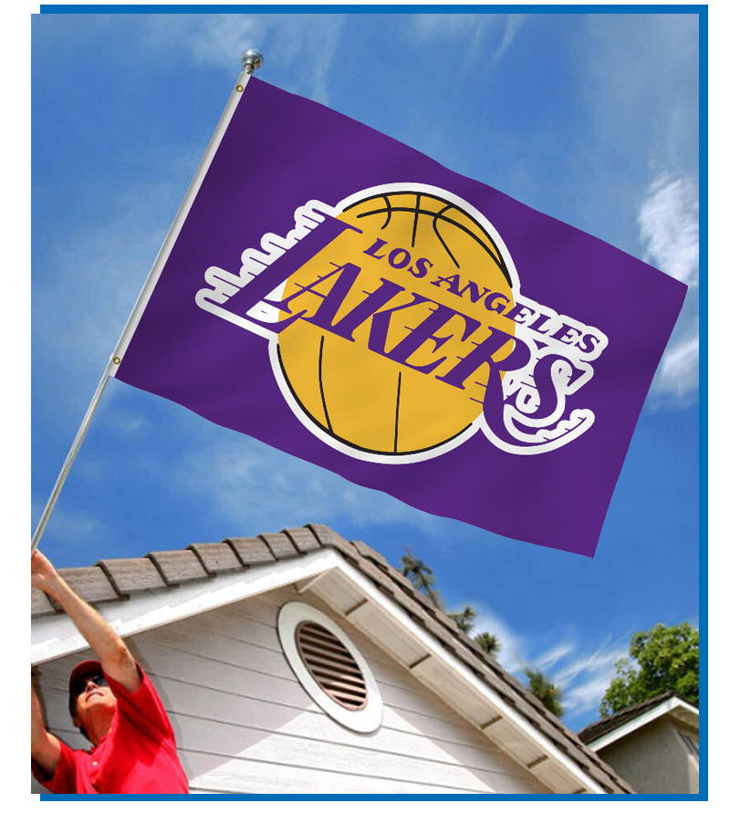 nba旗子湖人火箭骑士队150*90cm3*5ft球队飘旗卧室酒吧挂旗可