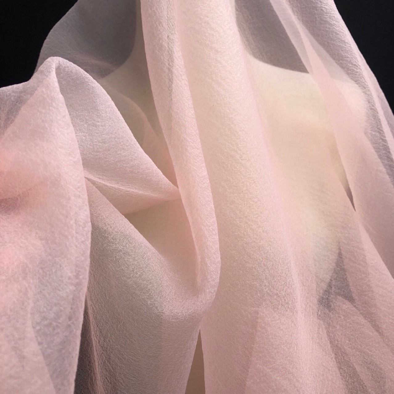 泡泡肌理欧根纱 透明网纱褶皱纱蕾丝蓬蓬裙婚纱diy设计师服装面料