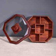 赞比亚血檀八角果盘 木制家用 干果盒个性创意 客厅茶几 零食盘