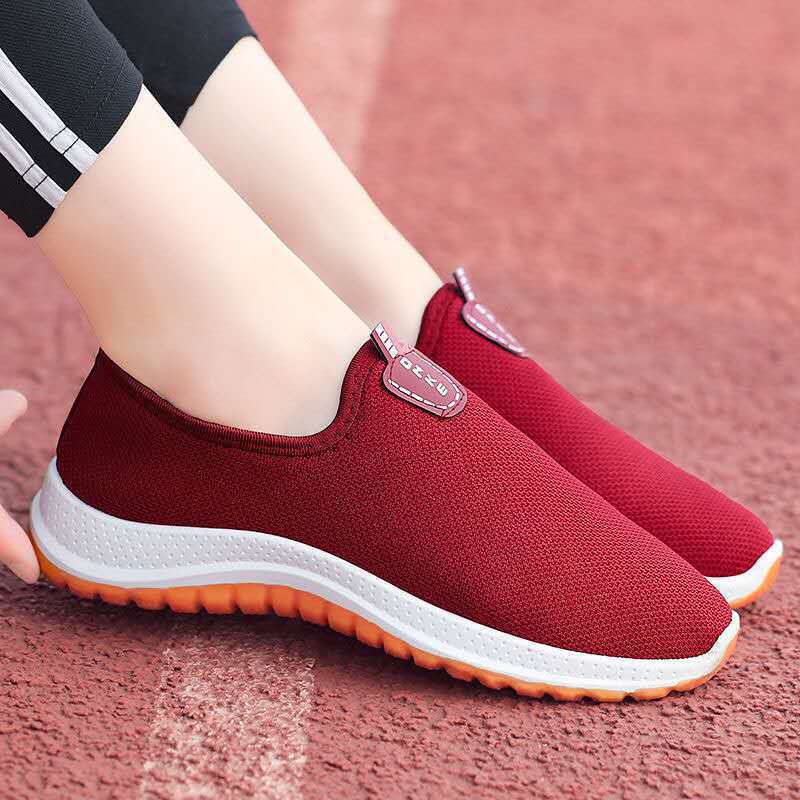 2022 Spring New Women's Shoes Old Beijing Cloth Shoes Women's Middle-Aged and Elderly Walking Shoes Flat Casual Sneaker