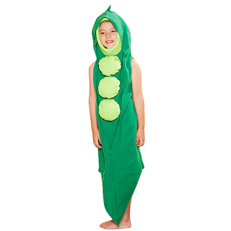 Cross-Border Supply Kids Pea One-Piece Play Costume Festival Party Stage Performance Costume Wansheng Costume