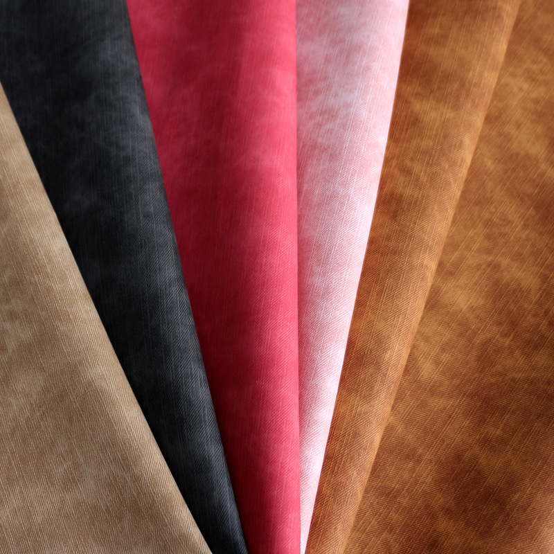 仿水洗牛仔布纹皮革 包装笔记本眼镜盒皮料 pu人造革 牛仔纹皮