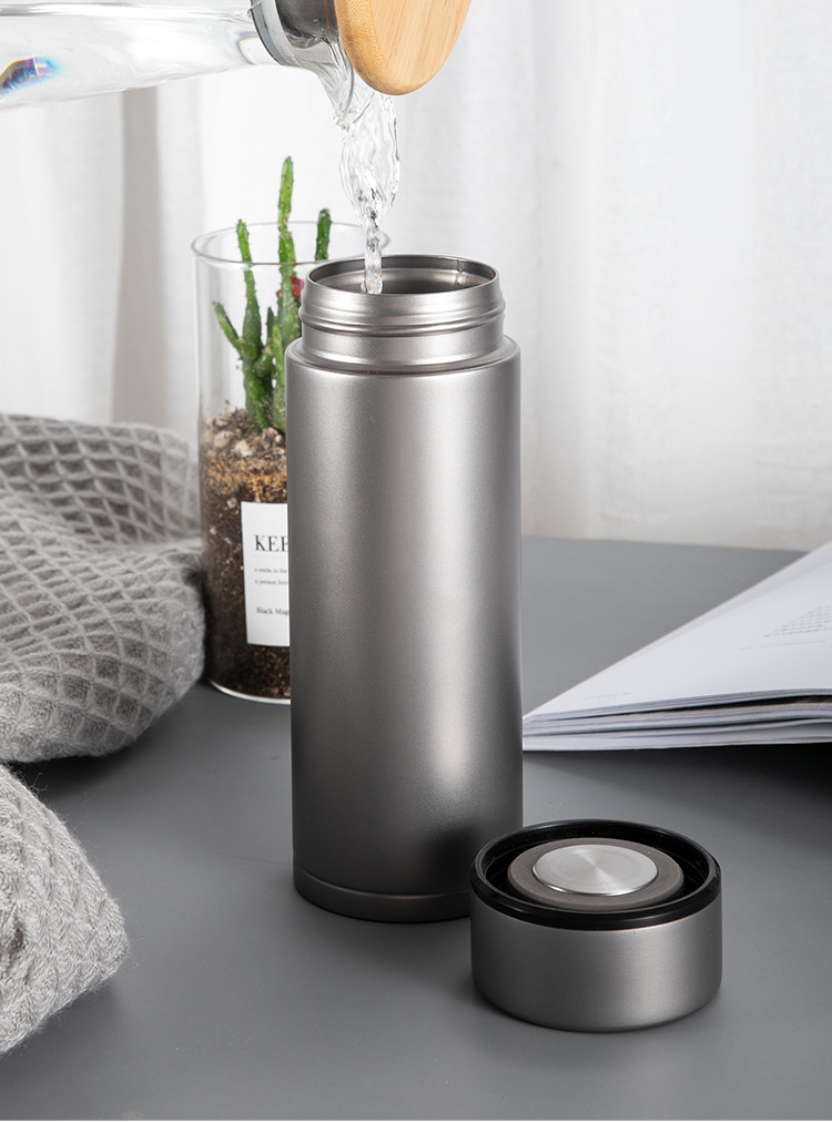 杯纯钛保温杯男钛水杯钛合金男士 保温双层泡茶钛杯茶杯