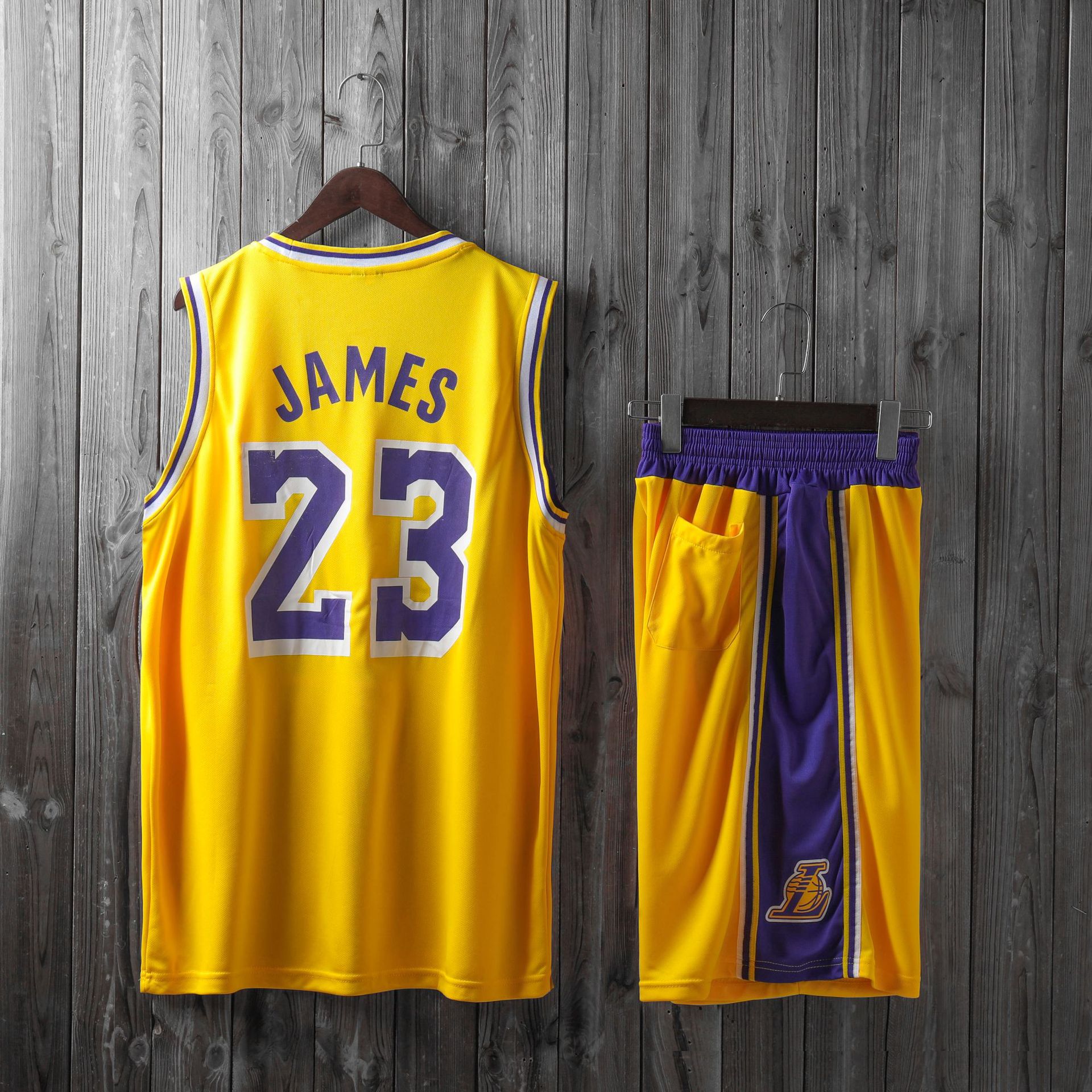 2021夏季新款湖人队23号詹姆斯篮球服球星号码运动服篮球比赛球衣