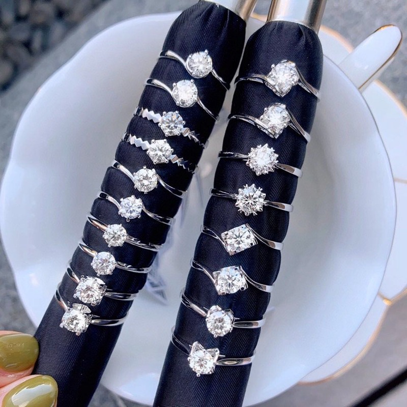 18k金钻石戒指南非真钻au750求婚戒指结婚钻戒私人定制实体批发新