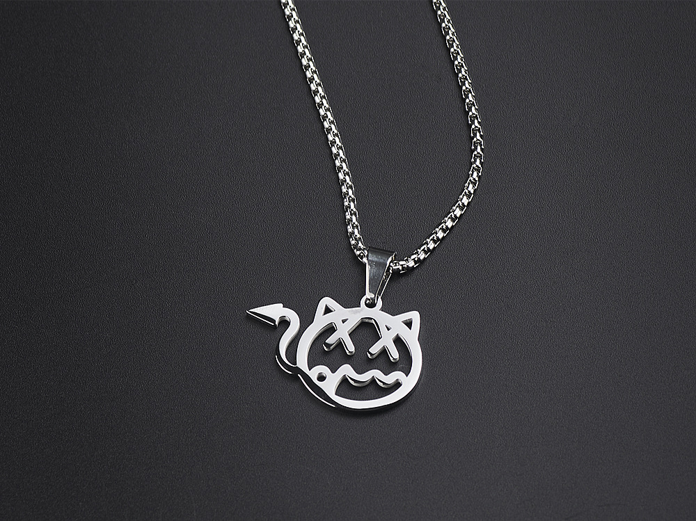 小鬼王琳凯同款小恶魔不锈钢项链男女钛钢吊坠首饰生产厂家直销