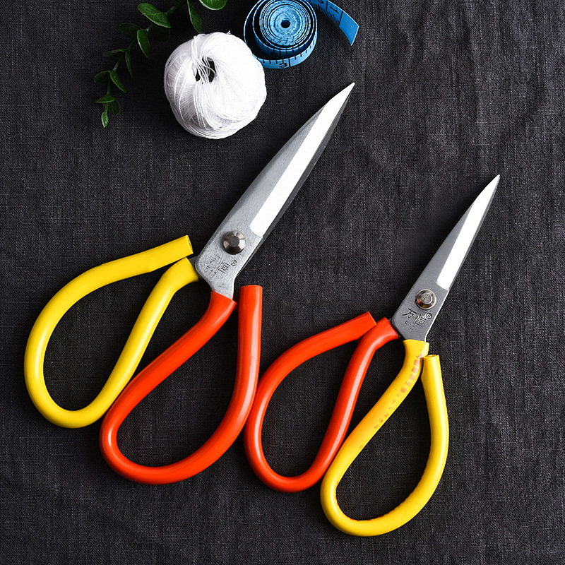 Household Kitchen Scissors Civil Stainless Steel Scissors Sharp Durable Non-Rust Leather Scissors Factory Wholesale