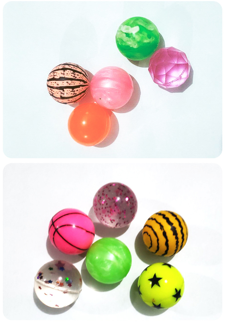 厂家现货32号实心橡胶弹力球 一元游戏扭蛋玩具 安全龙珠弹弹球