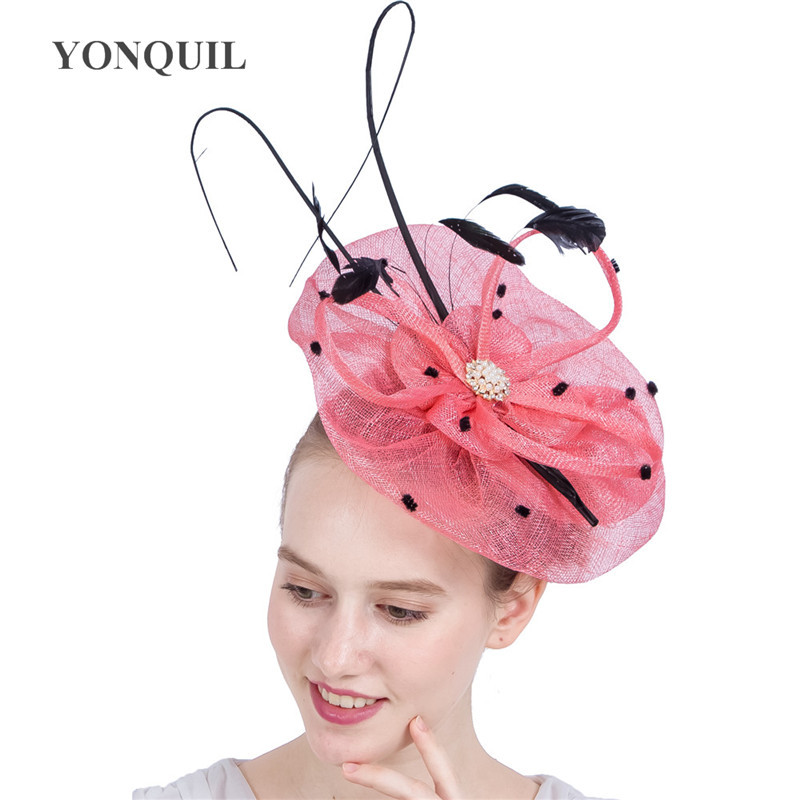 菲律宾进口高端麻纱新娘高端发饰 宴会个人写真鸵鸟杆羽毛头饰